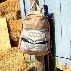 Leather with PNW Wool Backpack